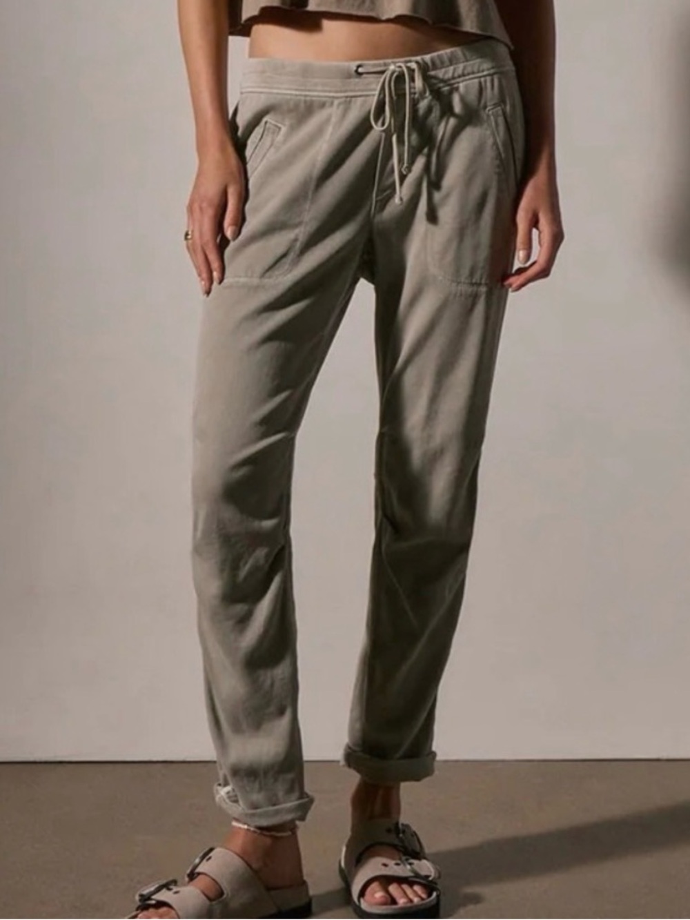 James Perse utility Drawstring Jogger Pants women’s size small.